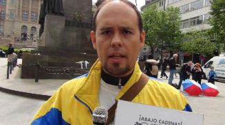 Los venezolanos en Praga pidieron libertad el 1. de mayo