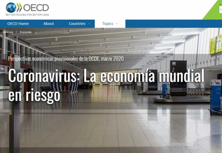 Alerta la OCDE ante la gravedad de la crisis a medida que se propaga el covid-19