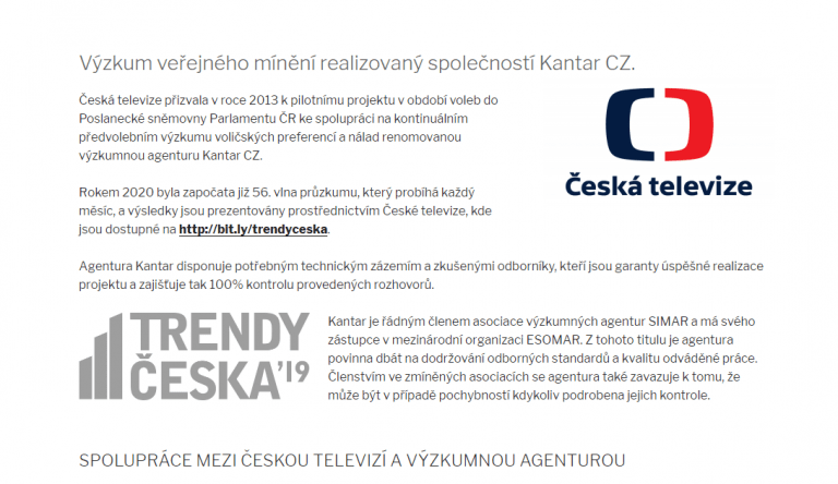 «Kantar CZ»: ANO 2011 refuerza posiciones y llega al 34,5% en marzo