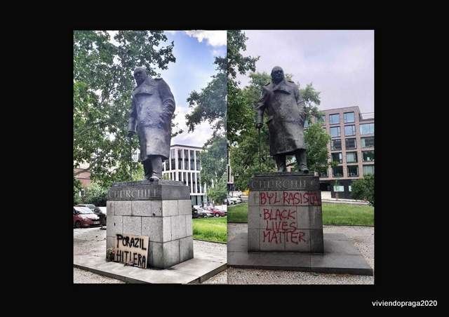 Zeman condenó el ataque a la estatua de Winston Churchill